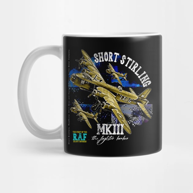 Short Stirling MKIII Second World War Raf Heavy Bomber Aircraft by aeroloversclothing